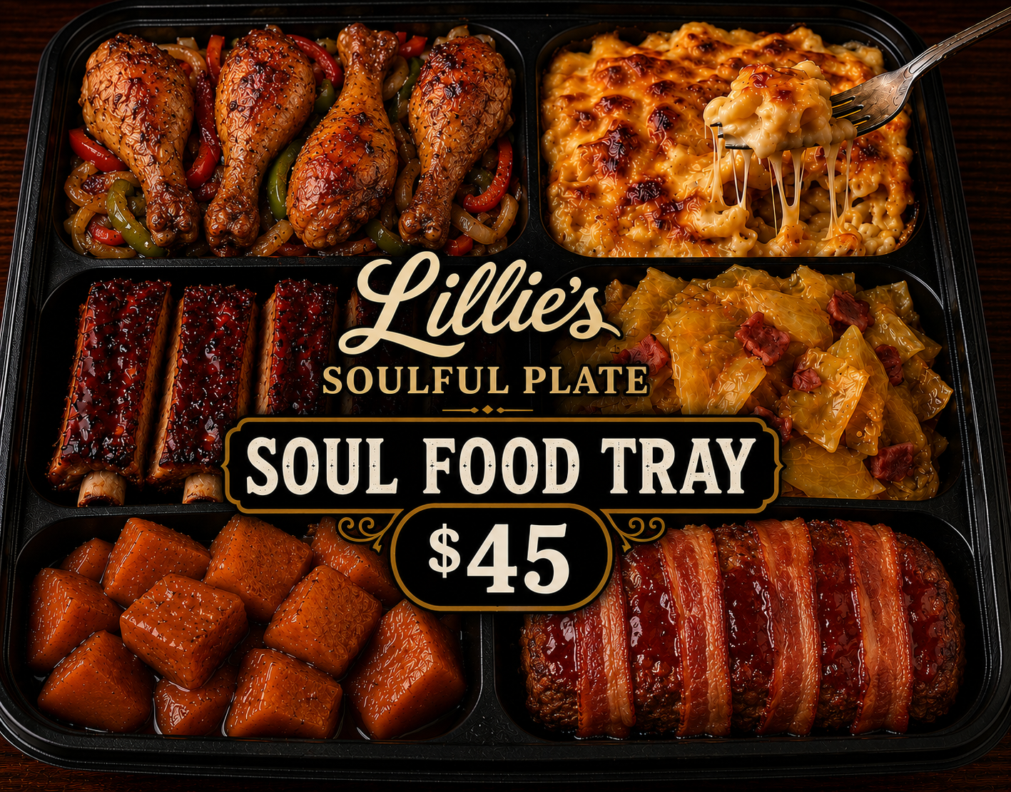Soul Food Tray- $45